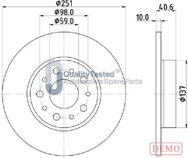 Japanparts DP0211JM - Jarrulevy inparts.fi