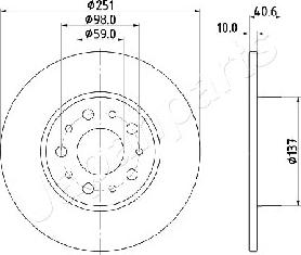 Japanparts DP-0211 - Jarrulevy inparts.fi