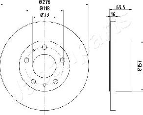 Japanparts DP-0223 - Jarrulevy inparts.fi