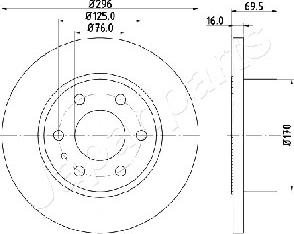 Japanparts DP-0227 - Jarrulevy inparts.fi