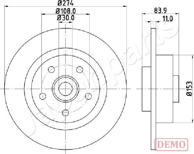 Japanparts DP-0704C - Jarrulevy inparts.fi