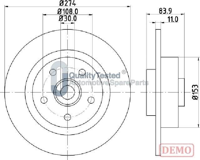 Japanparts DP0704JM - Jarrulevy inparts.fi