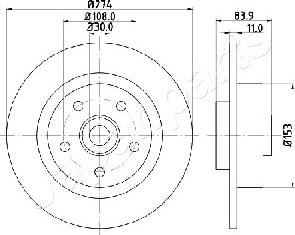 Japanparts DP-0704 - Jarrulevy inparts.fi