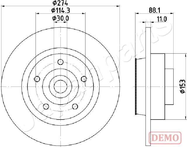 Japanparts DP-0705C - Jarrulevy inparts.fi