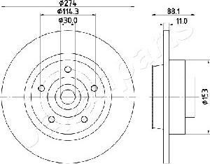 Japanparts DP-0705 - Jarrulevy inparts.fi