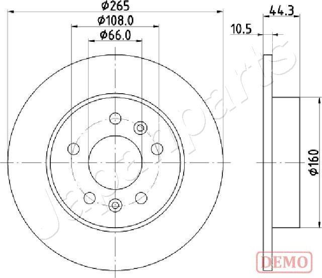 Japanparts DP-0707C - Jarrulevy inparts.fi