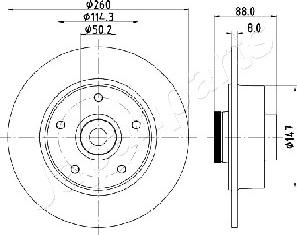 Japanparts DP-0713 - Jarrulevy inparts.fi