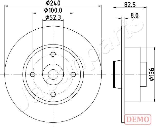 Japanparts DP-0712C - Jarrulevy inparts.fi