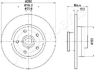 Japanparts DP-132 - Jarrulevy inparts.fi