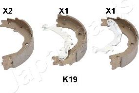 Japanparts GF-K19AF - Jarrukenkäsarja, seisontajarru inparts.fi