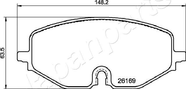 Japanparts PA-0964AF - Jarrupala, levyjarru inparts.fi