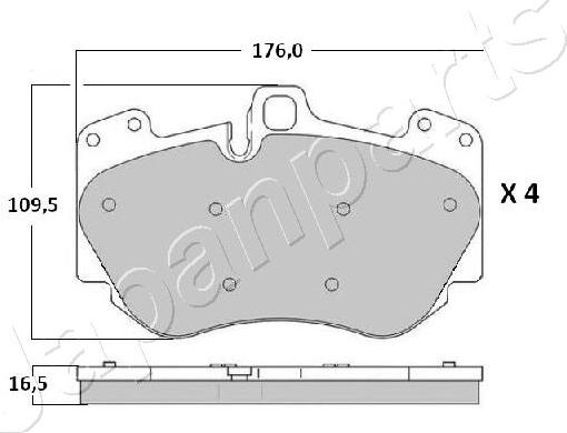 Japanparts PA-0919AF - Jarrupala, levyjarru inparts.fi