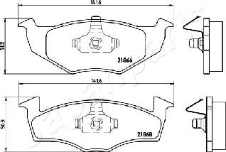 Japanparts PA-0934AF - Jarrupala, levyjarru inparts.fi