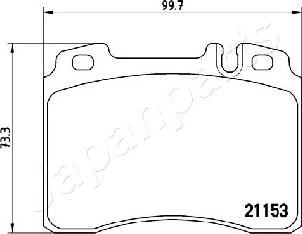 Japanparts PA-0505AF - Jarrupala, levyjarru inparts.fi