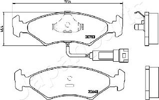 Japanparts PA-0305AF - Jarrupala, levyjarru inparts.fi