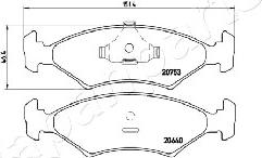 Japanparts PA-0306AF - Jarrupala, levyjarru inparts.fi