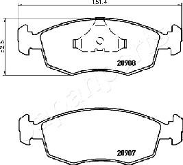 Japanparts PA-0303AF - Jarrupala, levyjarru inparts.fi