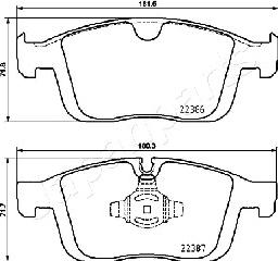 Japanparts PA-0335AF - Jarrupala, levyjarru inparts.fi