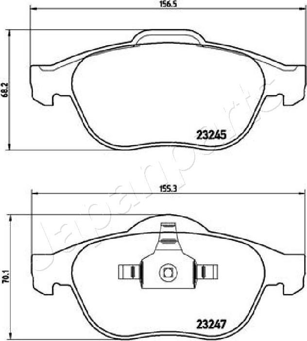 Japanparts PA-0708AF - Jarrupala, levyjarru inparts.fi