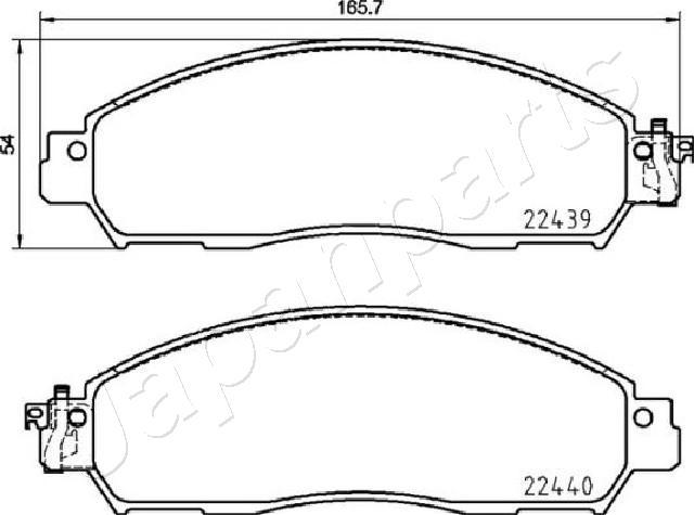 Japanparts PA-1006AF - Jarrupala, levyjarru inparts.fi