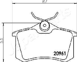 Japanparts PP-0613AF - Jarrupala, levyjarru inparts.fi