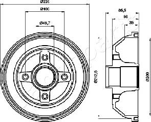 Japanparts TA-0408 - Jarrurumpu inparts.fi