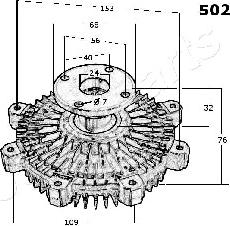 Japanparts VC-502 - Kytkin, jäähdytystuuletin inparts.fi