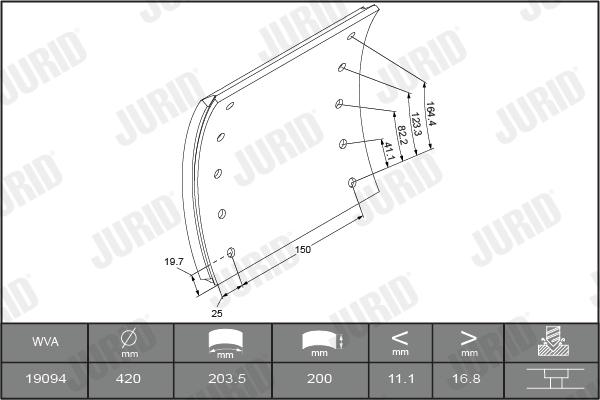 Jurid 1909404040 - Jarruhihnasarja, jarrurumpu inparts.fi