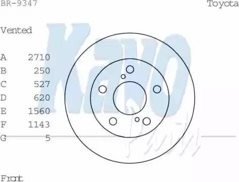 Kavo Parts BR-9347 - Jarrulevy inparts.fi