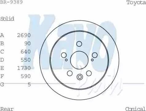 Kavo Parts BR-9389 - Jarrulevy inparts.fi