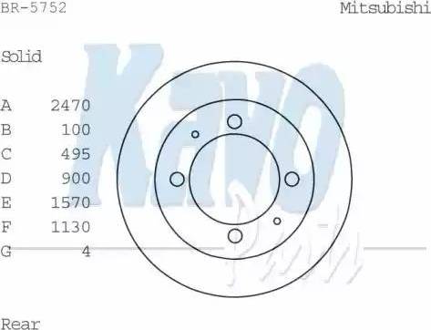 Kavo Parts BR-5752 - Jarrulevy inparts.fi