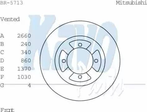 Kavo Parts BR-5713 - Jarrulevy inparts.fi