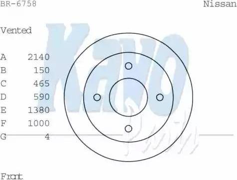 Kavo Parts BR-6758 - Jarrulevy inparts.fi