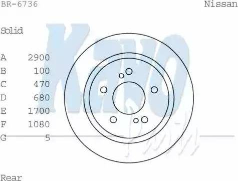 Kavo Parts BR-6736 - Jarrulevy inparts.fi