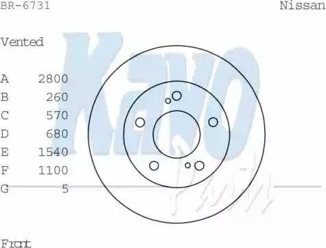 Kavo Parts BR-6731 - Jarrulevy inparts.fi