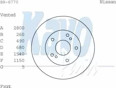 Kavo Parts BR-6770 - Jarrulevy inparts.fi