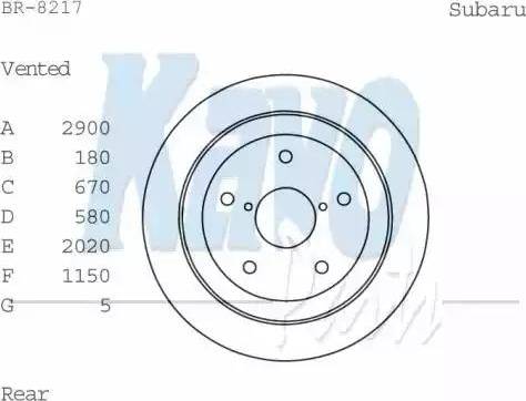 Kavo Parts BR-8217 - Jarrulevy inparts.fi