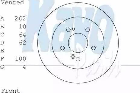 Kavo Parts BR-3249 - Jarrulevy inparts.fi