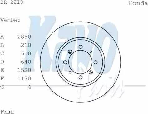 Kavo Parts BR-2218 - Jarrulevy inparts.fi