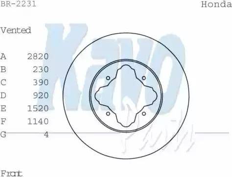 Kavo Parts BR-2231 - Jarrulevy inparts.fi