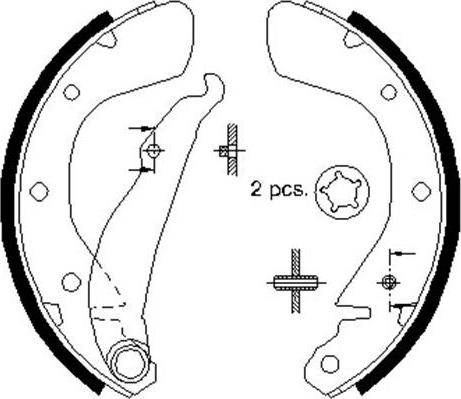 Kavo Parts BS-1400 - Jarrukenkäsarja inparts.fi