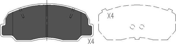 Kavo Parts KBP-1504 - Jarrupala, levyjarru inparts.fi