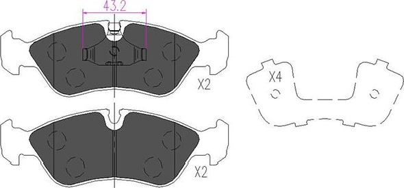 Kavo Parts KBP-1004 - Jarrupala, levyjarru inparts.fi