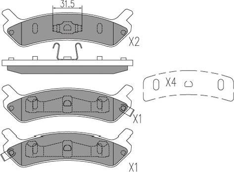 Kavo Parts KBP-3043 - Jarrupala, levyjarru inparts.fi