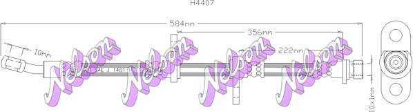 Kawe H4407 - Jarruletku inparts.fi