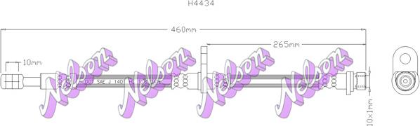 Kawe H4434 - Jarruletku inparts.fi