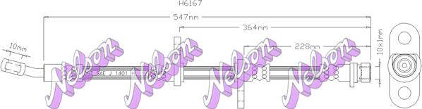 Kawe H6167 - Jarruletku inparts.fi