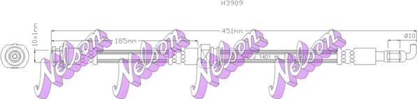 Kawe H3909 - Jarruletku inparts.fi