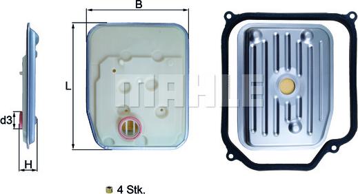 KNECHT HX 147KIT1 - Hydrauliikkasuodatin, automaattivaihteisto inparts.fi