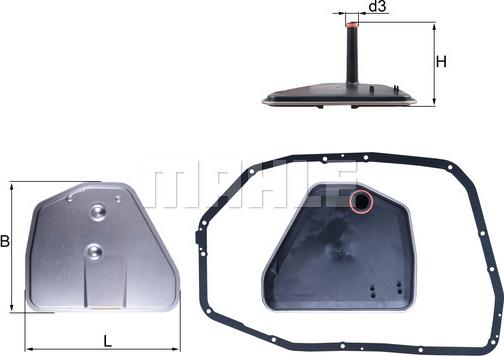 KNECHT HX 164D1 - Hydrauliikkasuodatin, automaattivaihteisto inparts.fi